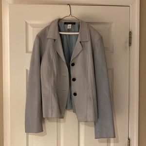 Light blue Anne Klein Suede Jacket. Good Condition. Size 14